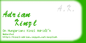 adrian kinzl business card